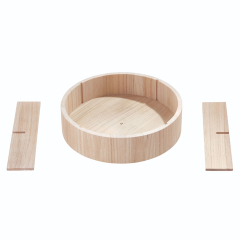 HOME EDIT - Drehteller Lazy Susan WOOD mit Fächern - 30.5x9cm